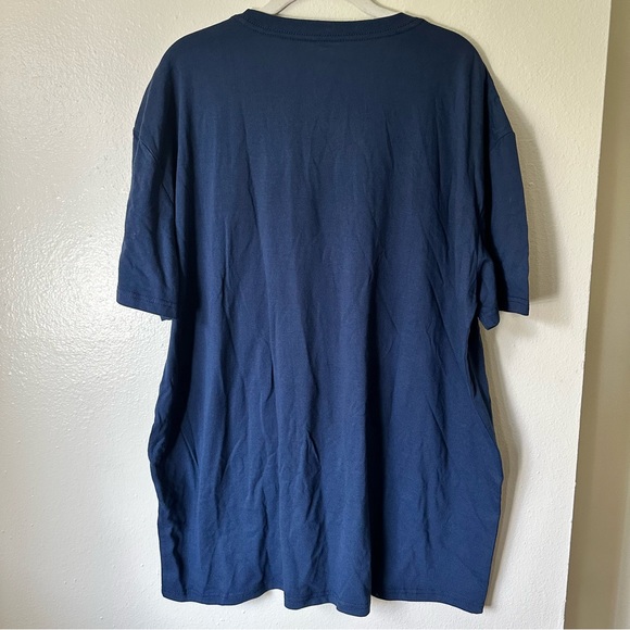 Men's Marvel Gingerbread Short Sleeve Holiday Graphic T-Shirt Navy Blue Size XXL - Picture 3 of 4